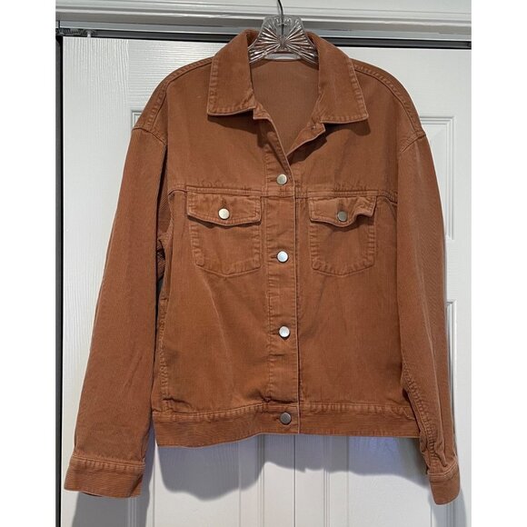Uniqlo Womens‎ Oversized Corduroy Chore Jacket Size M Coat Utility Workwear 90s - Picture 2 of 16